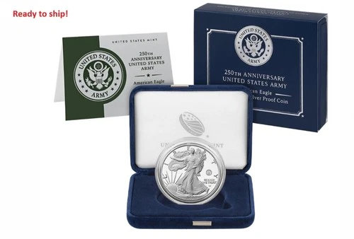250th Anniversary United States Army American Eagle One Ounce Silver Proof Coin