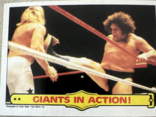 Topps 1985 WWF Giants In Action #48 Andre the Giant Big John Studd Ringside Card