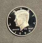 1999-S Silver Kennedy Half Dollar PROOF 90% Silver 50c US Coin 0.900