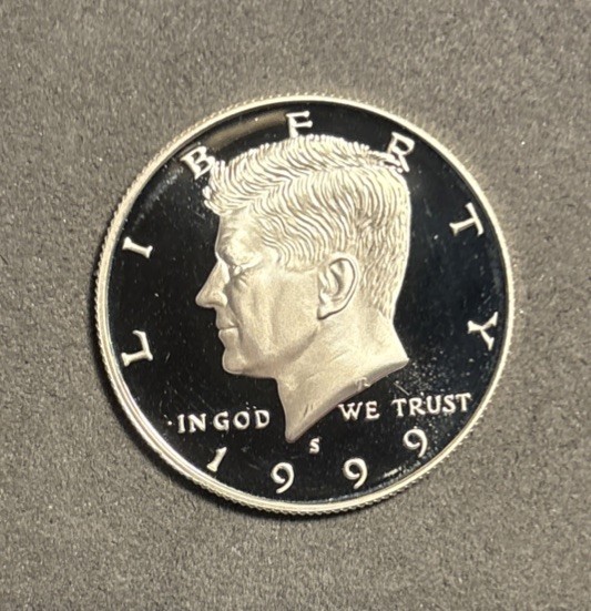 1999-S Silver Kennedy Half Dollar PROOF 90% Silver 50c US Coin 0.900