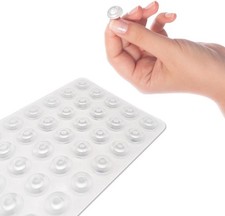 Self-Adhesive Cabinet Door Bumpers Clear Silicone Pads for Quiet Closing