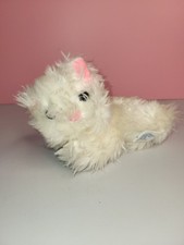 Dan Brechner White Kitty Cat Plush Animal Rare Vintage Cute Small Pink Nose