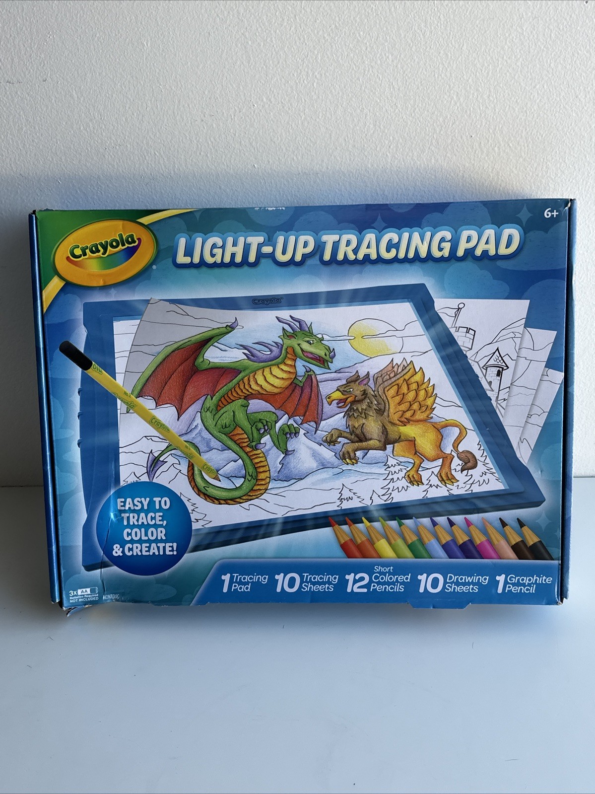 Crayola Light Up Tracing Pad Blue: Kids Drawing Coloring Kit