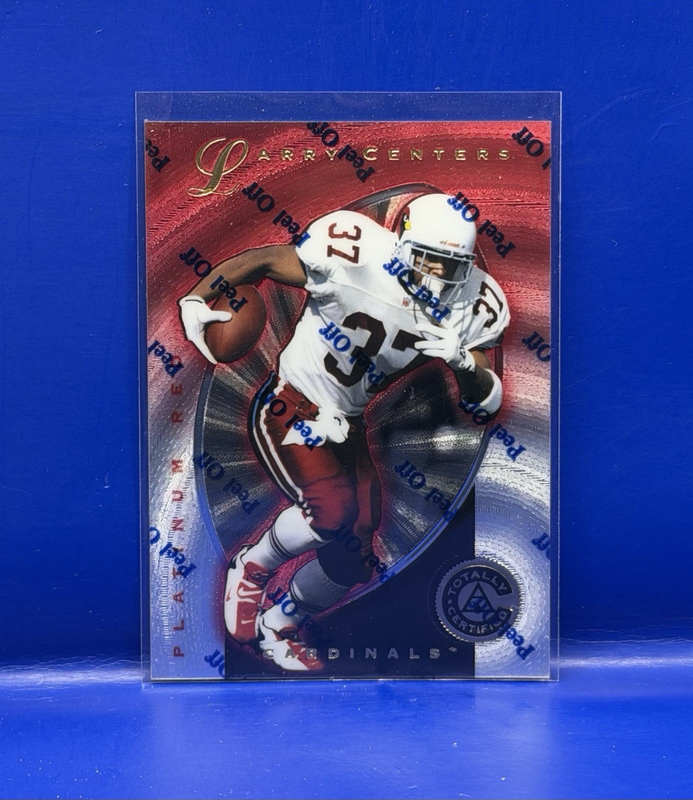 1997 Pinnacle Totally Certified Platinum Red #47 Larry Centers #/4999 Cardinals