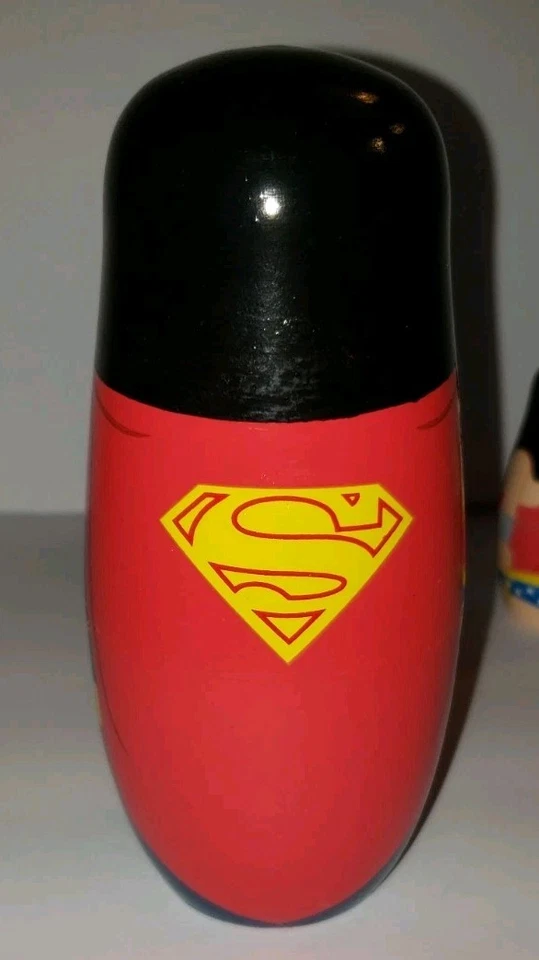 DC Comics - Muñecas clásicas de madera de la Liga de la Justicia - ¡Bif Bang Pow! Foto 3 de 4