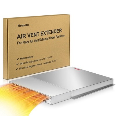 Floor Air Vent Extender for Under Furniture - Aluminum Alloy Metal Material,H
