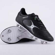 Gilbert Rugby Boots - Sidestep X15 6 Stud Black - Size 4 Ex Display Free p&p
