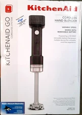 KitchenAid Go Cordless Hand Blender Matte Black KHBRV71BM NEW FREE SHIP