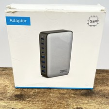 200W GaN Desktop Charger 8-Port USB-C & USB-A Fast Charging Station Adapter