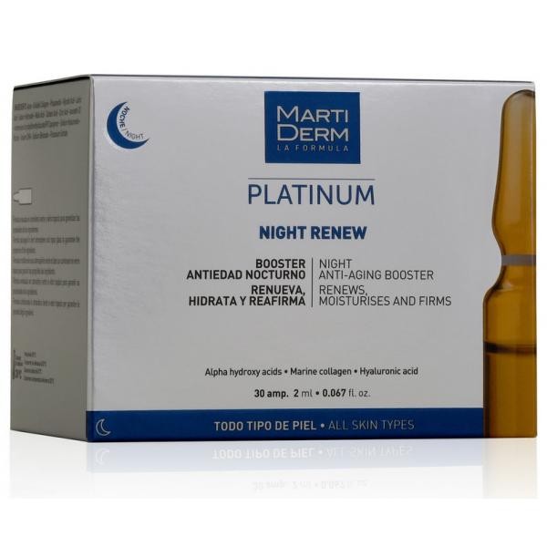 Martiderm Night Renew Platinum 30 Fiale | Pelle Radiosa Effetto Soft-Peeling