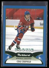 2022-23 Upper Deck Fall Expo Parkhurst Blue Border Cole Caufield Montreal
