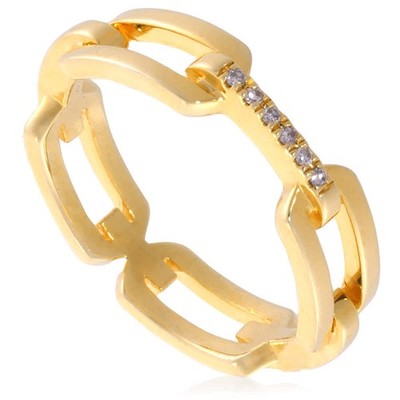 Diamanti Per Tutti Ladies Gold Unchain Diamond Embellished Ring
