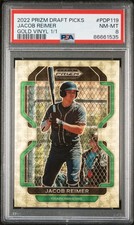 2022 PANINI PRIZM DRAFT PICKS #PDP119 JACOB REIMER GOLD VINYL 1/1 PSA 8 METS