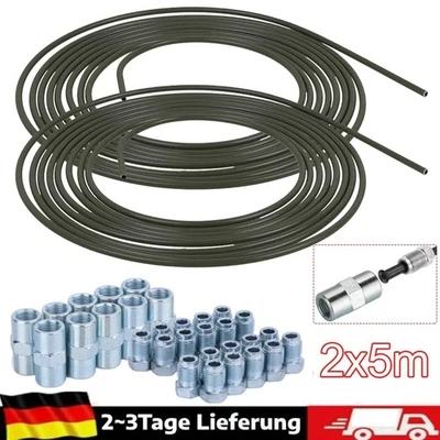 10m Bremsleitung Ø4,75mm Stahl Bremsrohr im Set+20 Verschraubungen +10 Verbinder - Bild 1 von 4