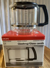 Krups 12 Cup Glass Coffee Carafe Black  For Compact Aroma 12, T 12 Aroma NEW!