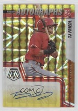 2022 Mosaic Rookie Choice Fusion Red & Yellow Prizm 28/88 TJ Friedl Auto 4a7