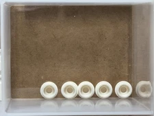 LEGO Parts - White Plate, Round 1 x 1 - No 4073 - QTY 5