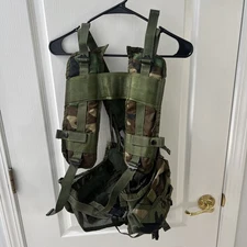USGI Military Enhanced Tactical Load Bearing Vest W/ Pouches Woodland