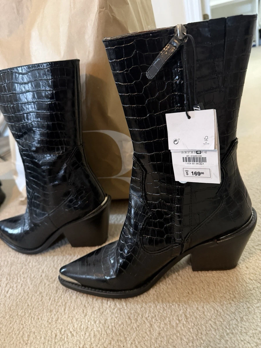 Zara Black Western Boots for Women for sale - eBay