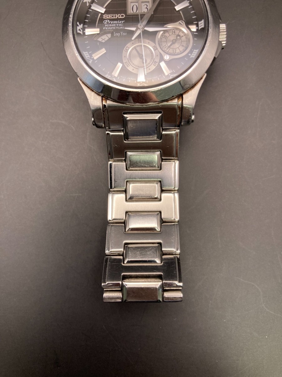 Exc+5] SEIKO Premier Kinetic Perpetual Calendar 7D48-0AA0 Mens