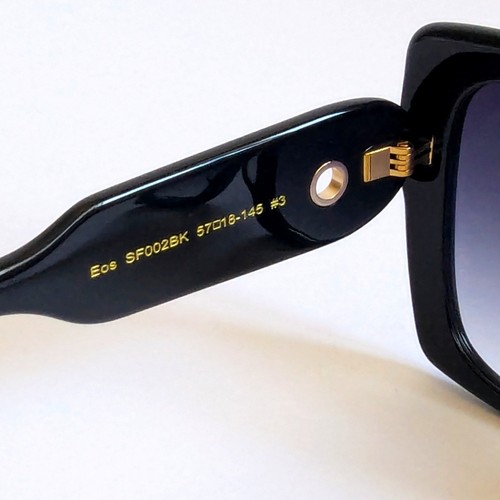 For Arts Sake 18k Gold Plated Jackie O Sunglasses 🖤 EOS Oversized NEW $250 - 第 14/16 張圖片