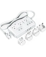 220V to 110V Voltage Converter, TESSAN Universal Travel Adapter with 4 USB Charg