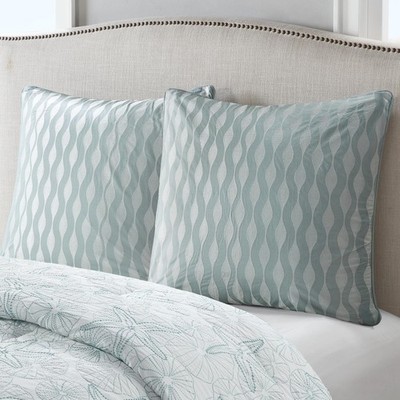 Harbor House Maya Bay Euro Sham, 26 by 26-Inch, Blue