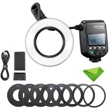MF-R76 Macro LED Ring Flash Speedlite 76Ws 660 Full-Power Flashes Dual-Flash ...