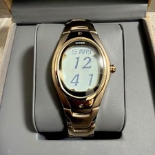 Rare Vintage WIRED Digital Watch Gold Oval Retro SEIKO Seiko