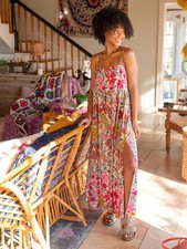 natural life patti side slit maxi dress