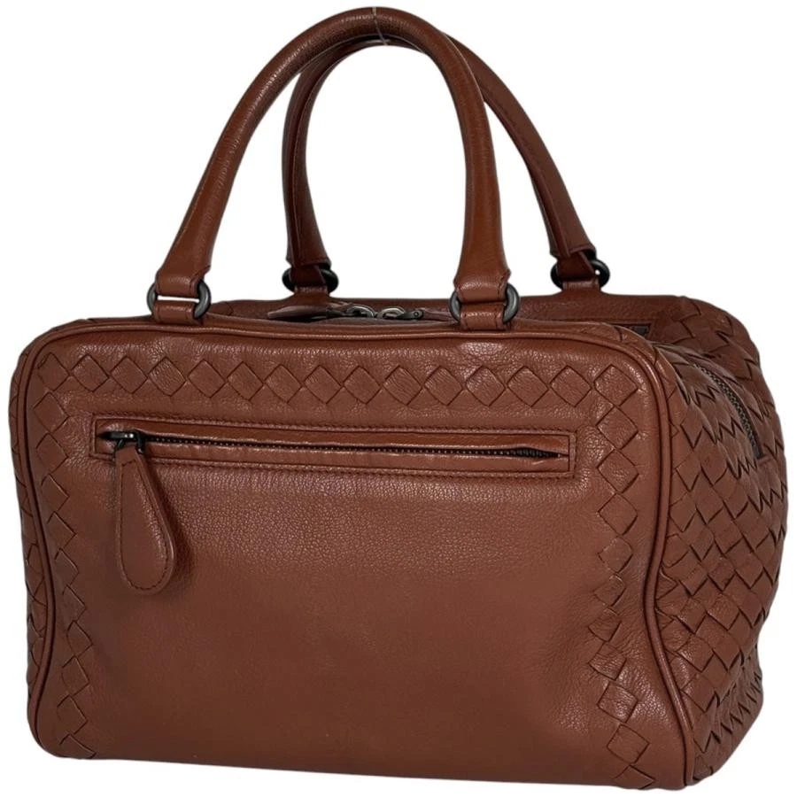 Bottega Veneta — Bottega Veneta Intrecciato Leather Brown Handbag #BS2548