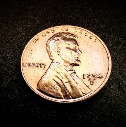 1954-D Lincoln Wheat 1¢ Penny Cent  VINTAGE  Good Condition   FREE SHIPPING