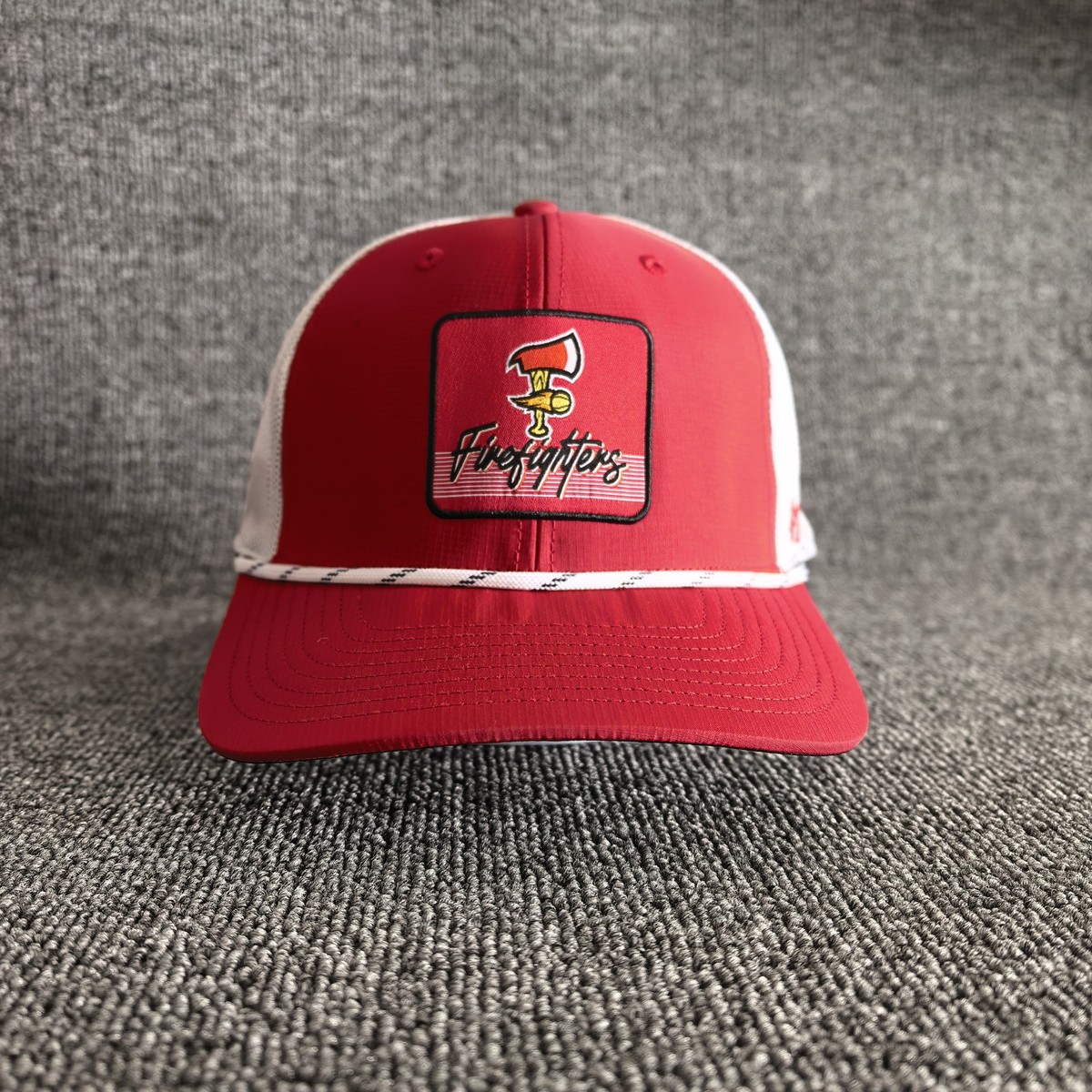 '47 Brand Firefighters Trucker Snapback Red White Mesh Back One Size Hat