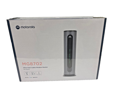 Motorola MG8702 DOCSIS 3.1 Cable Modem WiFi Router Combo AC3200 Dual-Band Gray