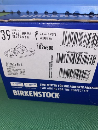 Birkenstock Arizona Eva Damensandalen schmal aktiv blau Gr. L8/M6 US - UK 5,5 - Bild 7 von 13
