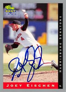 Joey Eischen autographed baseball card Harrisburg 1993 Classic Best