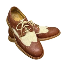 Sperry Top Sider Gold Cup Boat Shoes Mens 8.5 M Brown Leather Spectator Wingtip