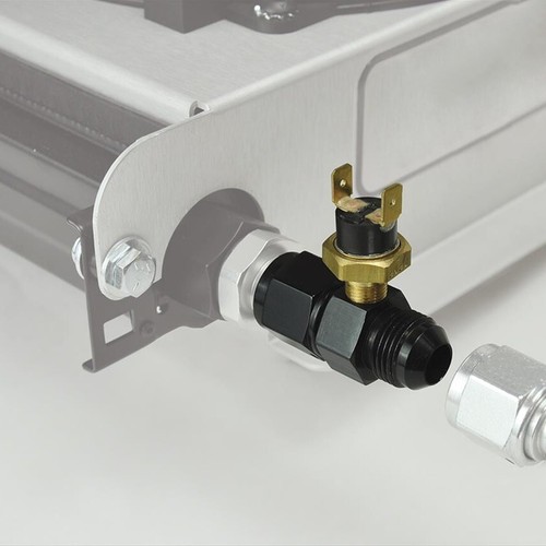 6AN TRANSMISSION OIL COOLER HOSE FITTING 180F THERMOSTAT TEMP-ERATURE SWITCH KIT - Foto 5 di 8