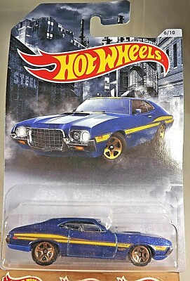 2019 Hot Wheels Walmart American Steel 6/10 '72 FORD GRAN TORINO SPORT Blue w5Sp