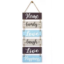 Rustic Family Wall Décor Sign Inspirational Farmhouse Plaque 38"x12" 6pcs