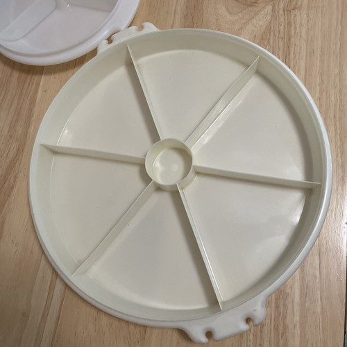 Vintage Tupperware Tupper Seal Divided Serving Tray Millionaire Line NO Handle - Picture 10 of 12