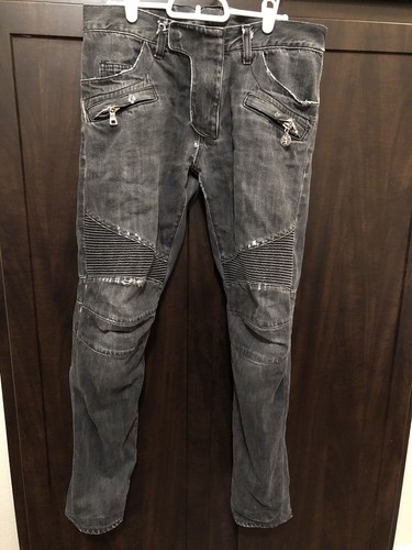 Balmain Black Motorcycle Jean Men 30 - image 1