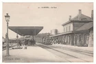 Old postcard 55 - Saint-Mihiel: The Station with unwritten TRAIN (MEUSE) - SNCF