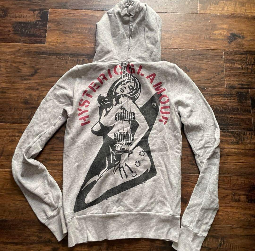 Rare Hysteric Glamour Zip Hoodie Guitar Girl One Size USED Rare Hysteric Glamour Zip Hoodie Guitar Girl One Size USED