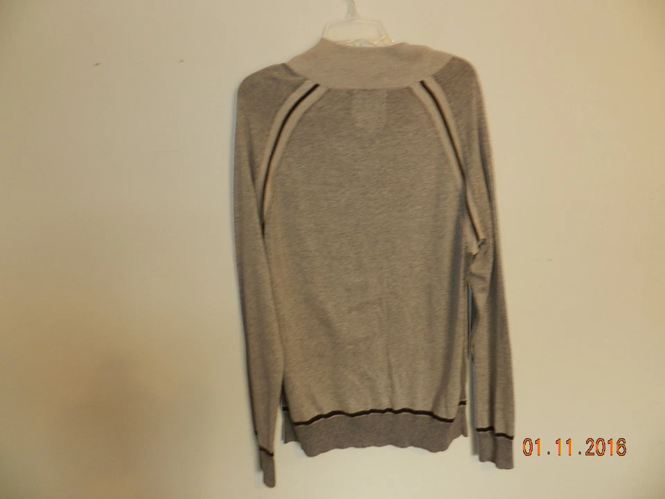 Mens BKE Buckle Brown Taupe Long Sleeve 1/4 Zip Sweater, Size L - Image 3 of 3