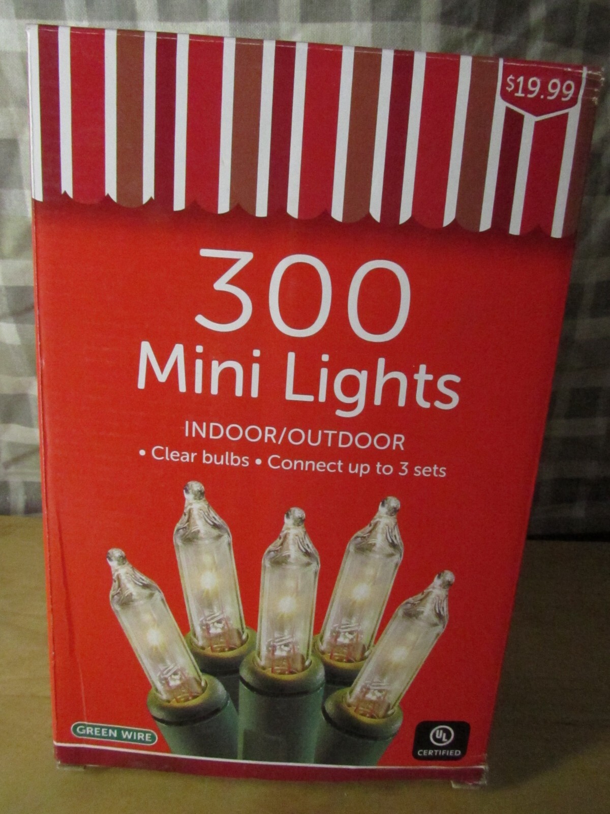 300 Mini Lights Indoor Outdoor Holiday Light Clear bulb Green wireblinking avl eBay