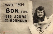 CPA AK Annee 1904 Bon Pour 366 Jours de Bonheur BERGERET (1321216)