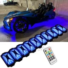 For Polaris Slingshot Car Underglow RGB 10 Pods LED Rock Lights w/APP Control