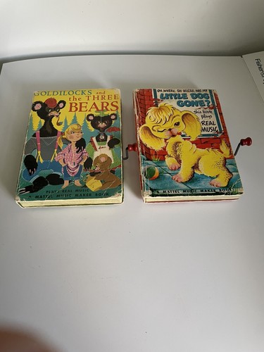 Vintage Mattel Music Maker Books X2 1951/53 /54 Made In Mexico