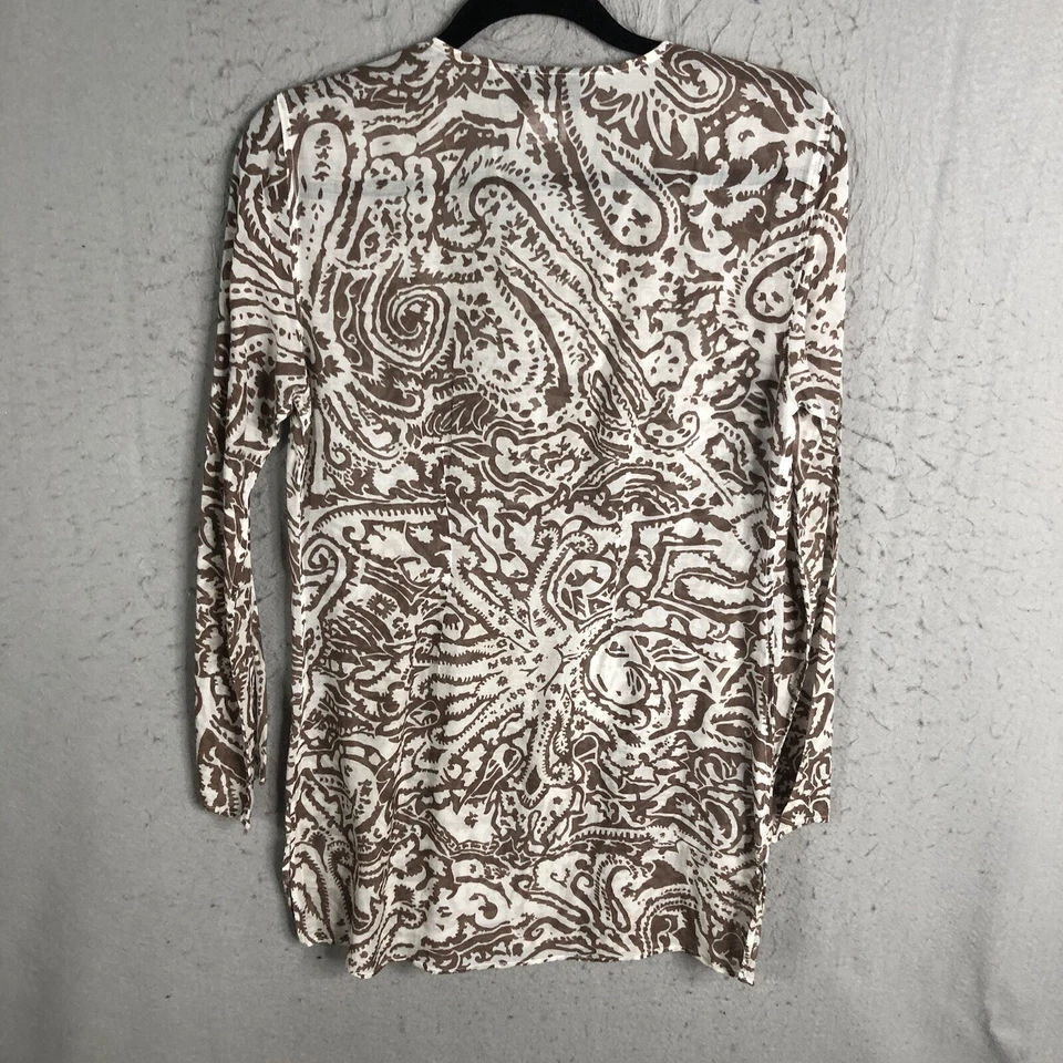 Túnica Athleta para mujer extra pequeña blanca tostada mezcla de seda transparente cubierta de natación artística Foto 3 de 4